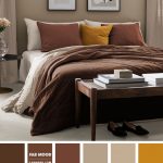 Earth Tone Bedroom { Brown + Spice + Warm Taupe }