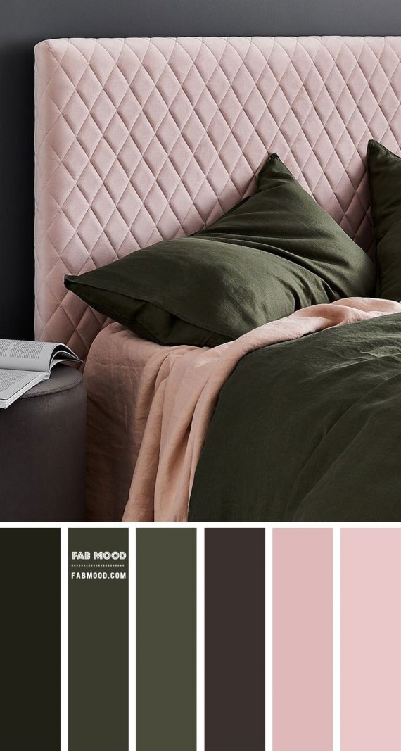 Earth Tone Bedroom { Rifle Green and Dusty Rose }