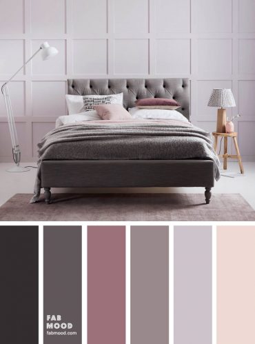 Grey Bedroom Color With Mauve Accents