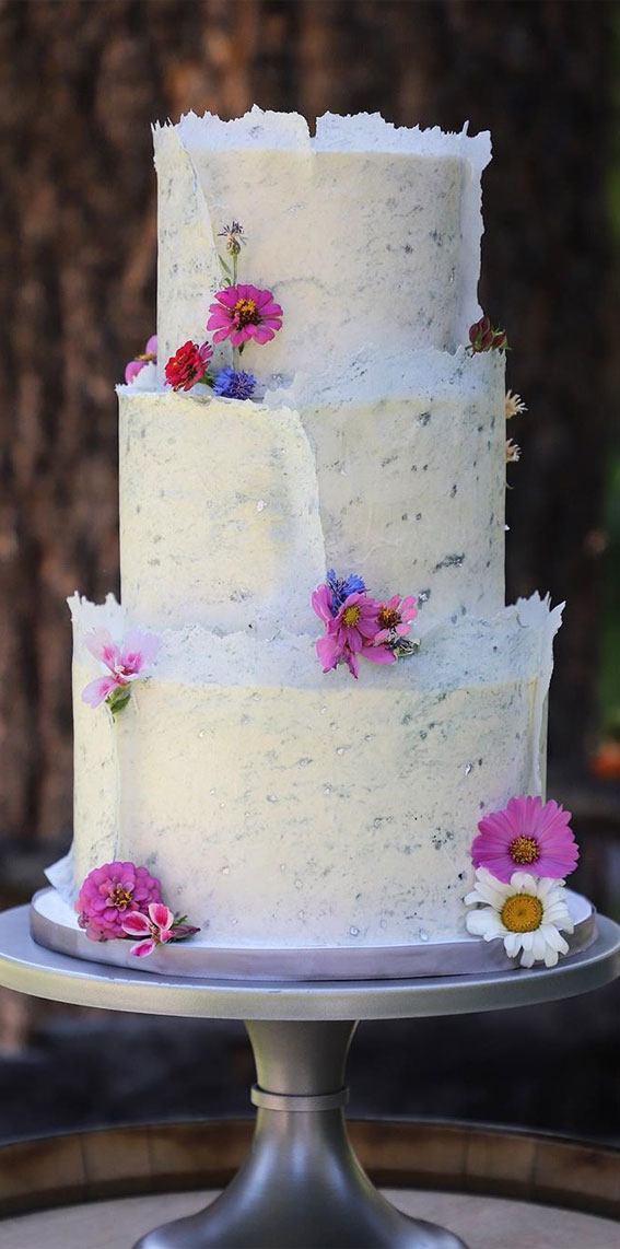 These cakes are beyond beautiful! Textured Wedding Cakes