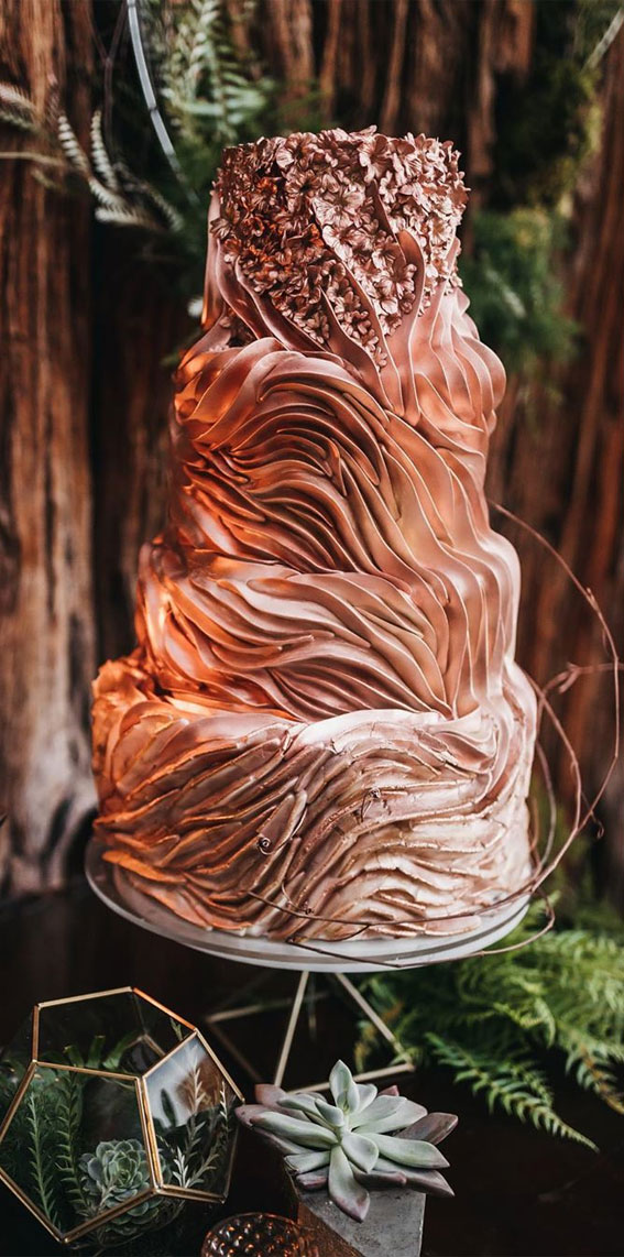 These cakes are beyond beautiful! Textured Wedding Cakes