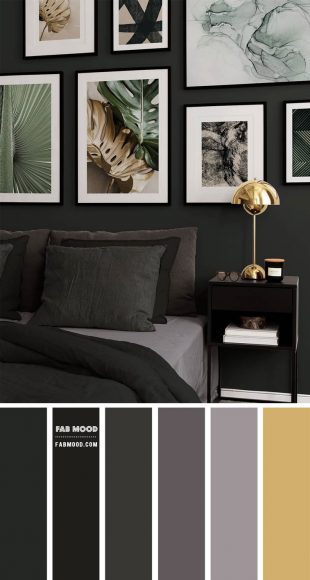 Black and Gold Stylish Bedroom