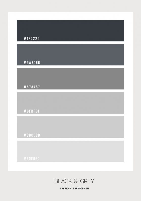 Black And Shades Of Grey Bedroom Color Scheme