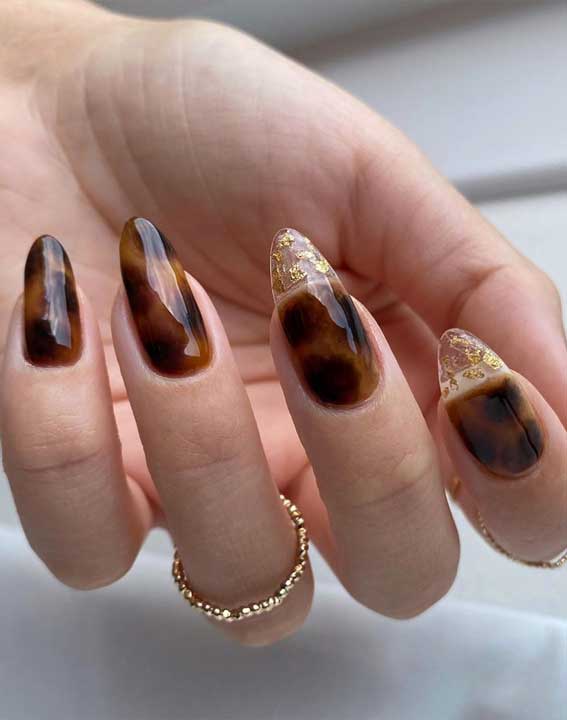 57 Pretty Nail Ideas The Nail Art Everyone’s Loving – Tortoiseshell