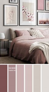 Dusty Pink And Grey Bedroom