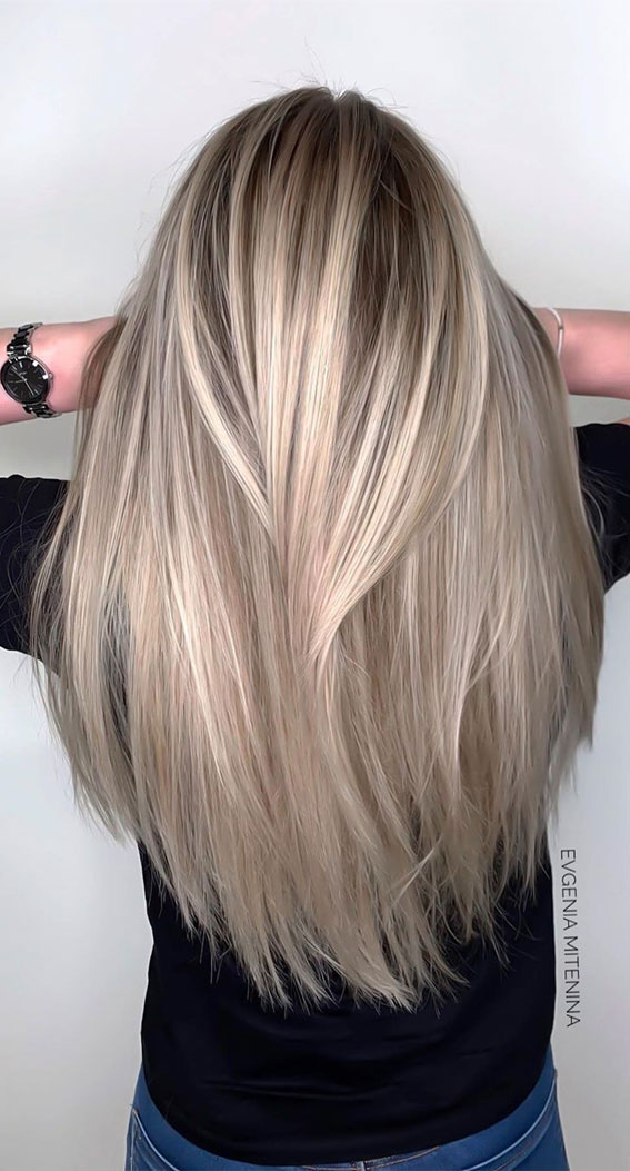 Gorgeous Hair Color Ideas That Worth Trying – Champagne blonde