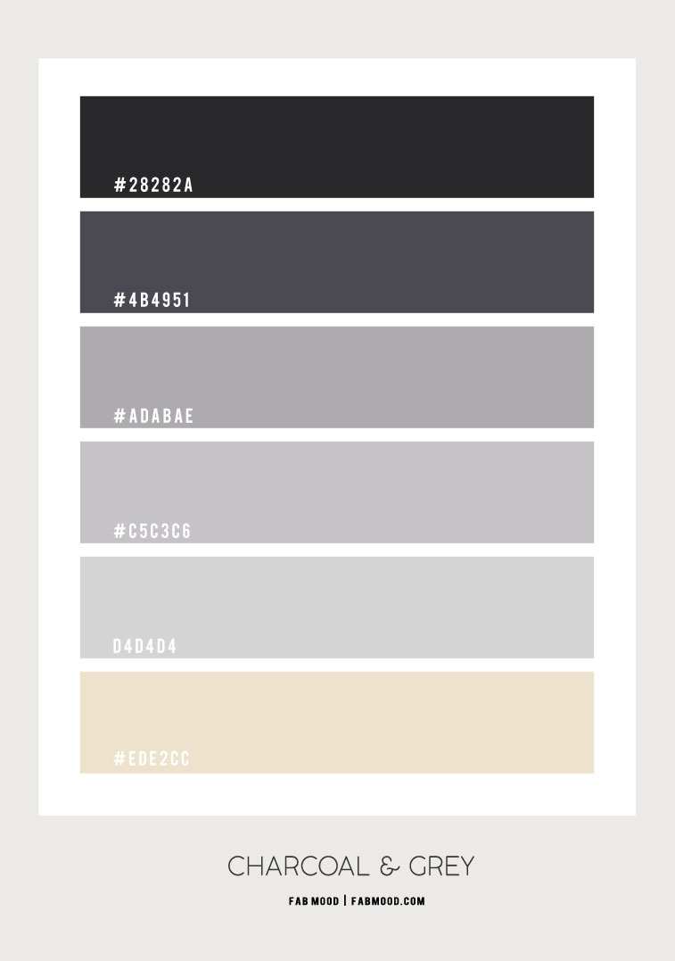 Charcoal and Grey Bedroom Colour Scheme