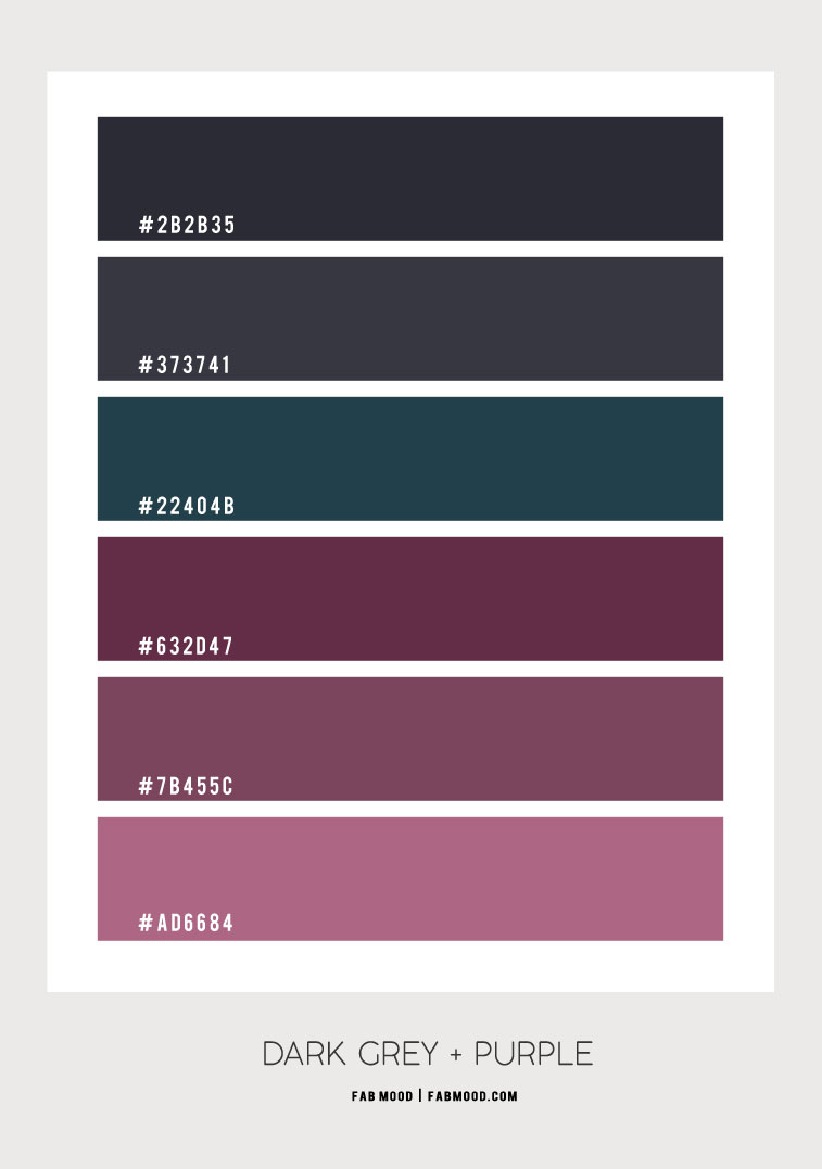 Grey on Mauve Color Palette