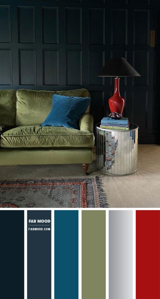 Dark blue Living Room Colour Scheme