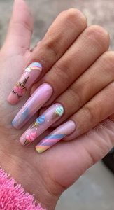 57 Pretty Nail Ideas The Nail Art Everyone’s Loving – Unicorn , ice cream