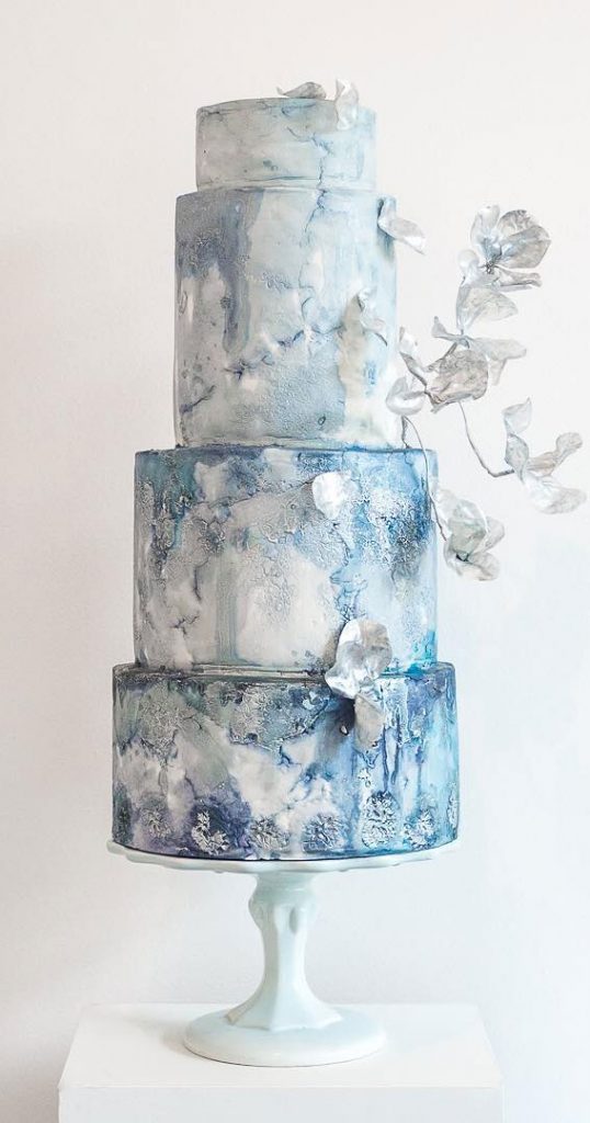 These 50 Jaw Dropping Wedding Cakes Deserve To Be Framed Blue Textures 