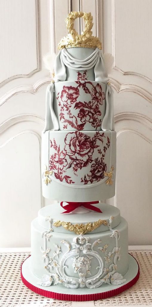 These Jaw Dropping Wedding Cakes Deserve To Be Framed Dusty Blue Rouge