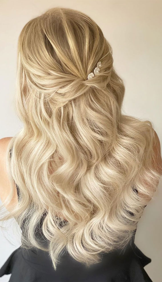 33 Romantic Half Up Half Down Hairstyles Half Up For Blonde