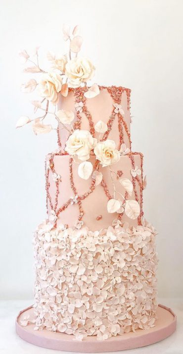 These 50 Beautiful Wedding Cake Designs You Will Be Blown Away : Rose ...