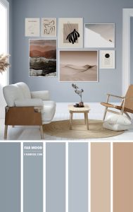 Blue and Taupe Living Room Colour Scheme