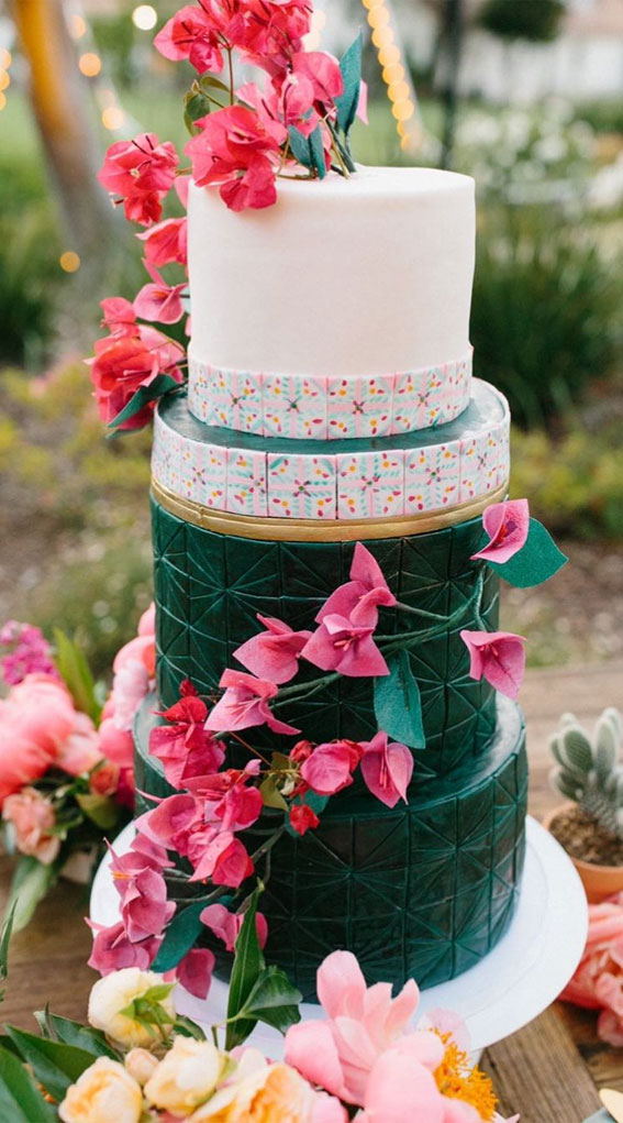 41 Best Wedding Cake Styles For Your Big Day : Green wedding cake