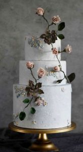 41 Best Wedding Cake Styles For Your Big Day : Textured blue wedding cake