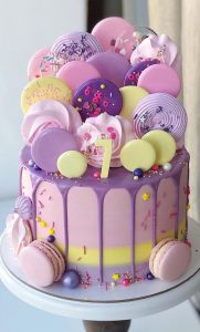 49 Cute Cake Ideas For Your Next Celebration : Lavender and yellow cake