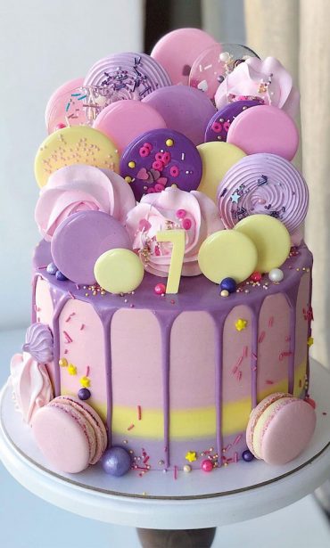 49 Cute Cake Ideas For Your Next Celebration Lavender And Yellow Cake