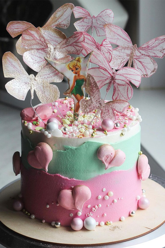 Tinkerbell themed cake by buttercreamfantasies on DeviantArt