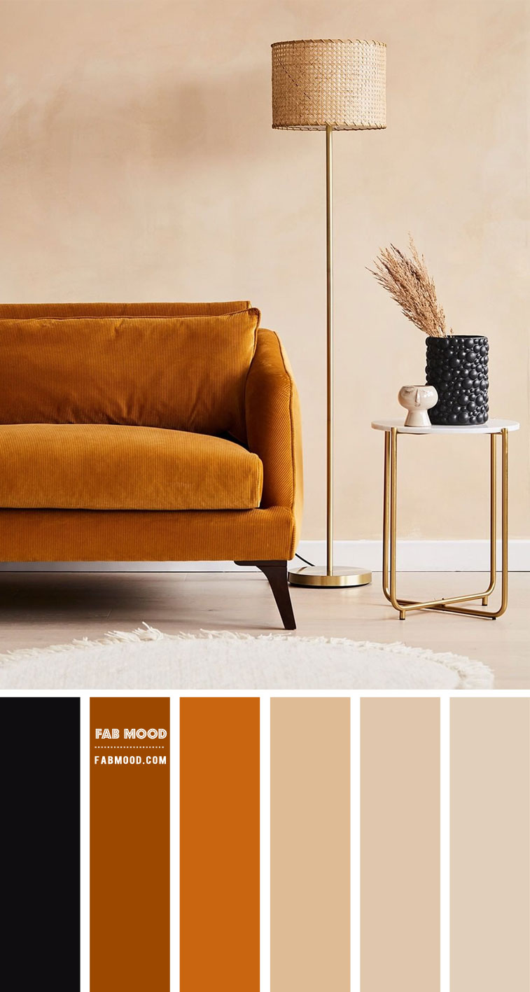 Earth Tone Living Room { Golden Wheat and Taupe Colour Scheme }
