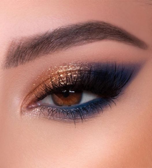 Gorgeous Eyeshadow Looks The Best Eye Makeup Trends – Blue &amp; Gold