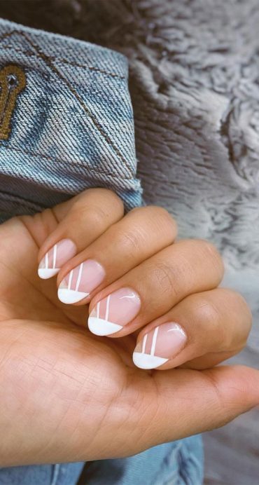 47 Beautiful Nail Art Designs And Ideas Modern French Mani