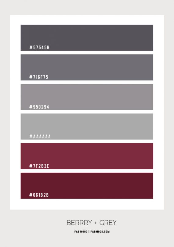 Berry and Grey Living Room Color Scheme
