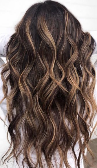 54 Beautiful Ways To Rock Brown Hair This Season : Salted Chocolate Hues