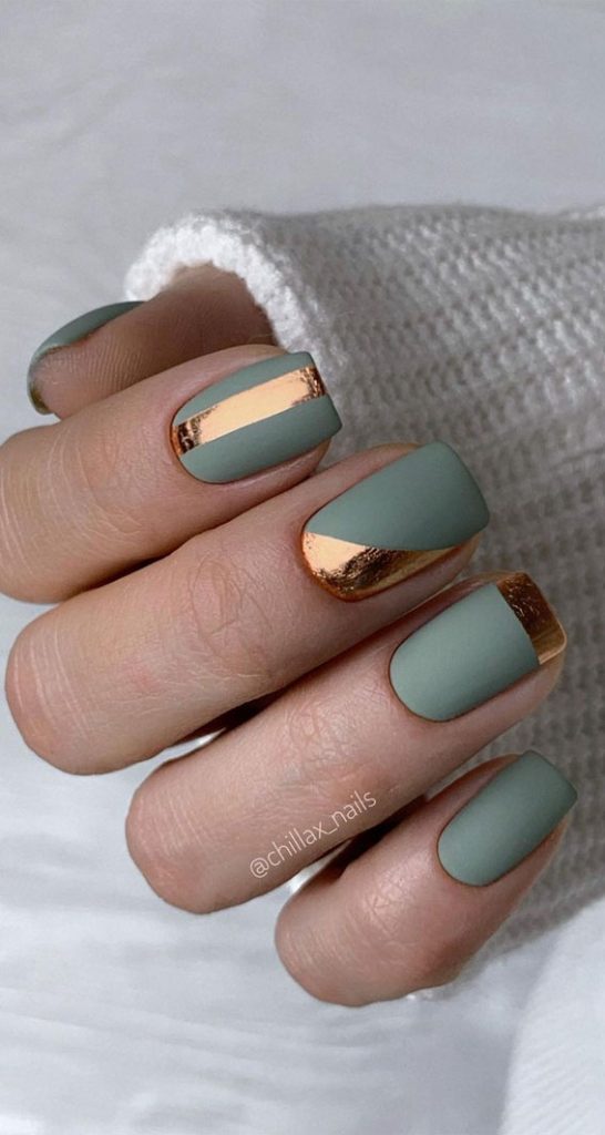 Stylish Nail Art Designs That Pretty From Every Angle : Green matte and