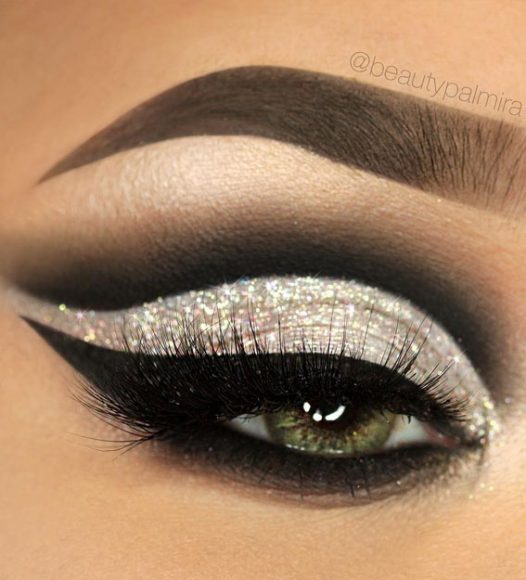 65 Pretty Eye Makeup Looks Shimmery Gold