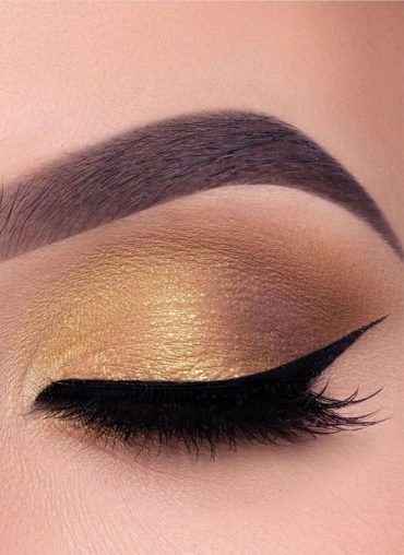 65 Pretty Eye Makeup Looks Yellow Gold Makeup Look 