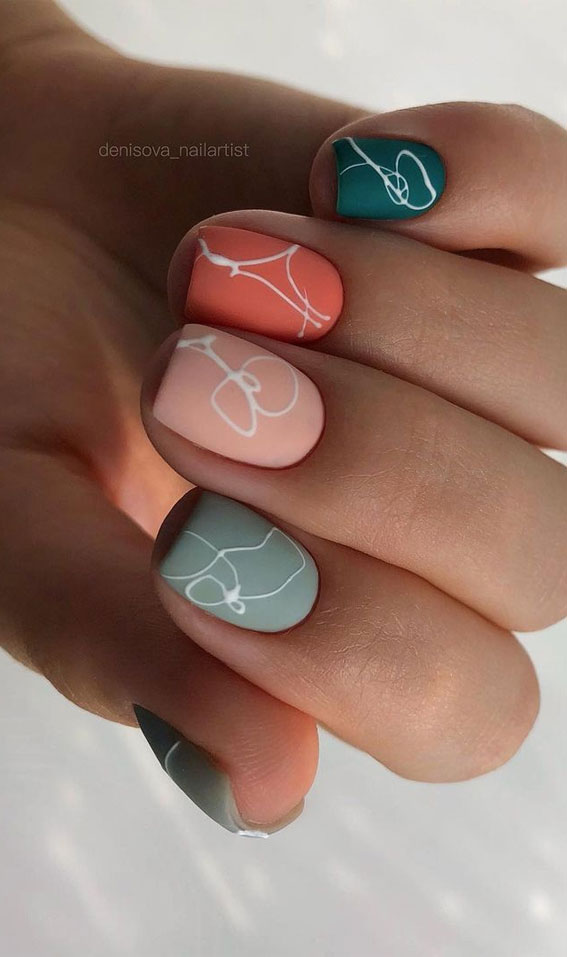 Neon Color Line Nails. | NAIL ART GALLERY | MARIE BEAUTY SUPPLY
