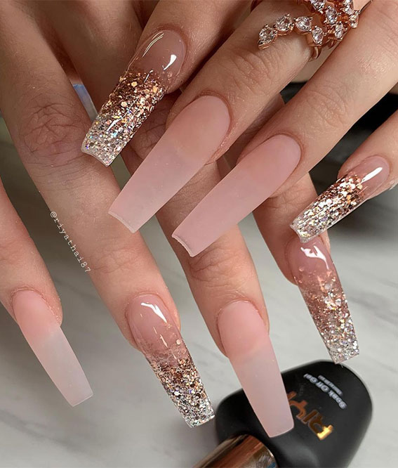 acrylic nail art designs glitter