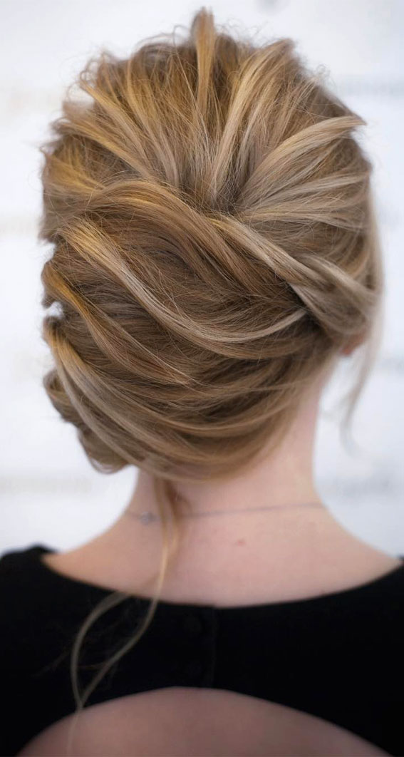 54 Cute Updo Hairstyles That Are Trendy for 2021 : French Twisted Updo