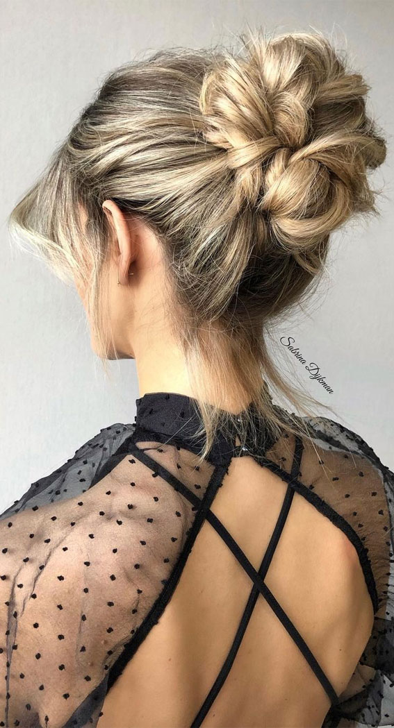 54 Cute Updo Hairstyles That Are Trendy for 2021 : Cute Braids to Bun
