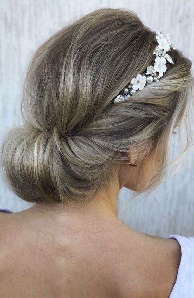 54 Cute Updo Hairstyles That Are Trendy for 2021 : Cute low updo