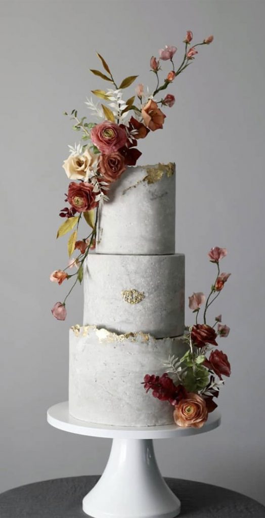 41 Best Wedding Cake Styles For Your Big Day : Concrete secret garden cake