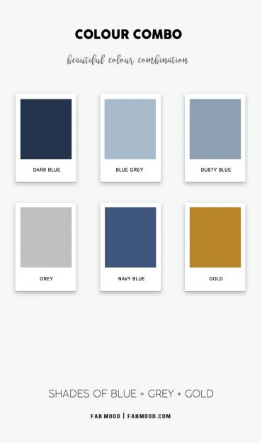 Shades of Blue and Grey Living Room | best colour combinations, fabmood