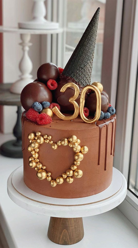54 Jaw-Droppingly Beautiful Birthday Cake : 30th chocolate ...