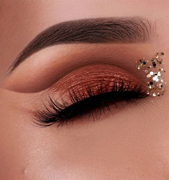 Best Eye Makeup Looks for 2021 : Rose gold makeup