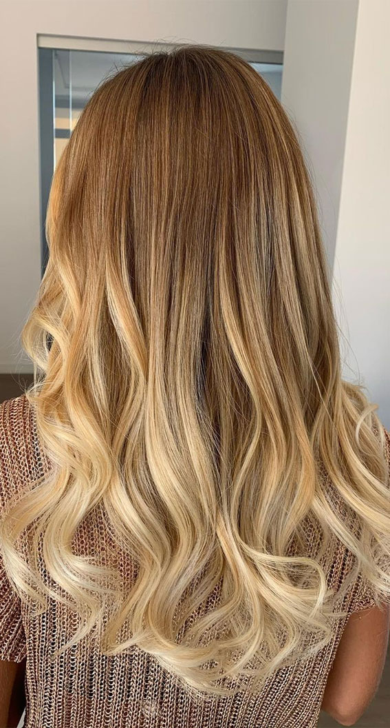 ombre blonde, hair color ideas long hair, hair color ideas for brunettes, hair colours 202, #chocolatebrownhair hair color trends 2021, #haircolorideas #haircolortrends2021 hair color ideas for dark hair, hair color ideas for blondes, hair color ideas for brown hair, 2021 blonde hair color trends, hair color ideas for brunettes with highlights, brunette hair with highlights