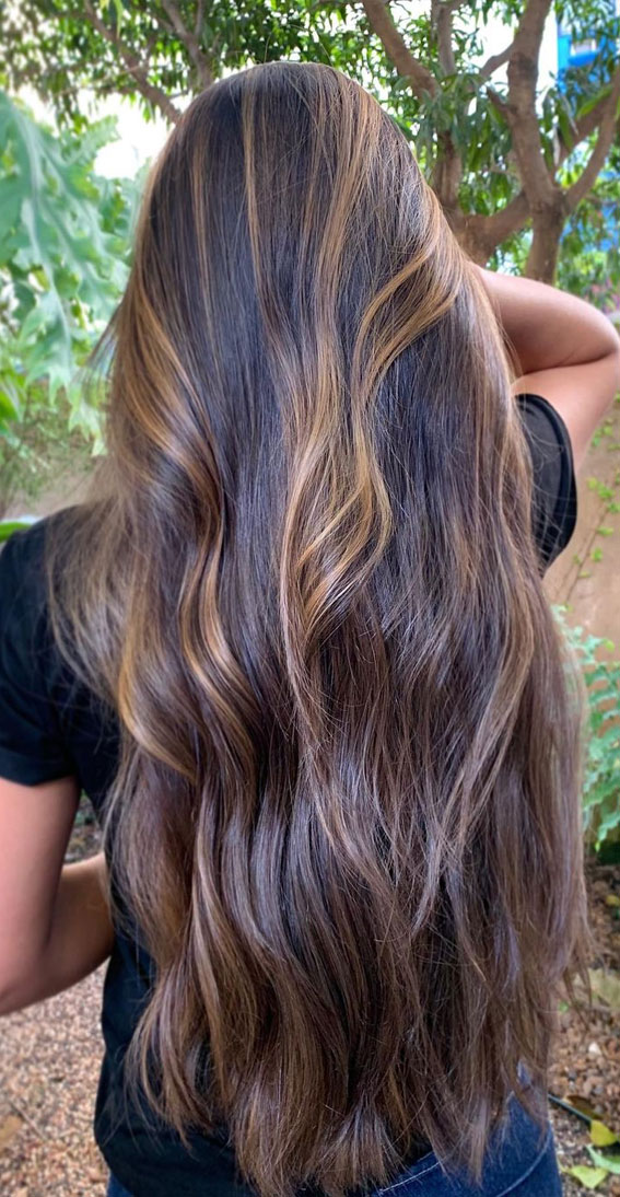 Gorgeous Hair Colour Trends For 2021 : Salted Caramel Highlights