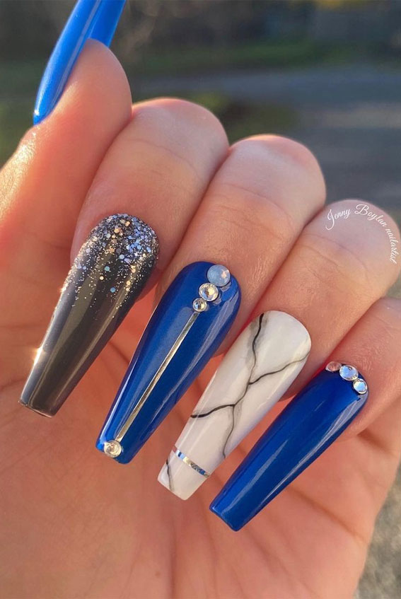 Simple and Easy Nail Art Designs: Blue Nail Ideas for Begi… | Flickr