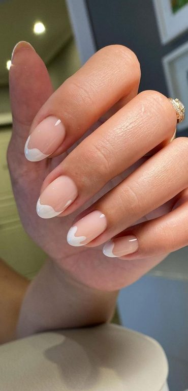 Creative & Pretty Nail Trends 2021 : White Tip Nails