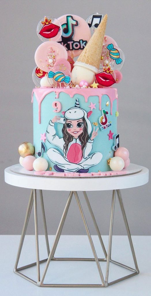 Pretty Cake Ideas For Every Celebration : Tik Tok birthday cake