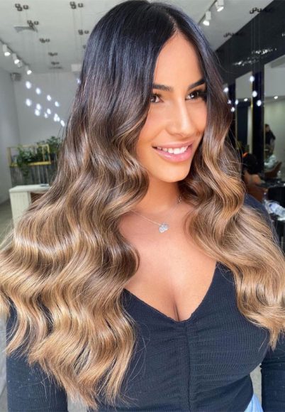 Spring Hair Color Ideas & Styles for 2021 : Creamy Latte Tones