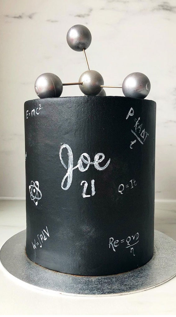 Pretty Cake Ideas For Every Celebration : 21st black hand painted physic birthday cake