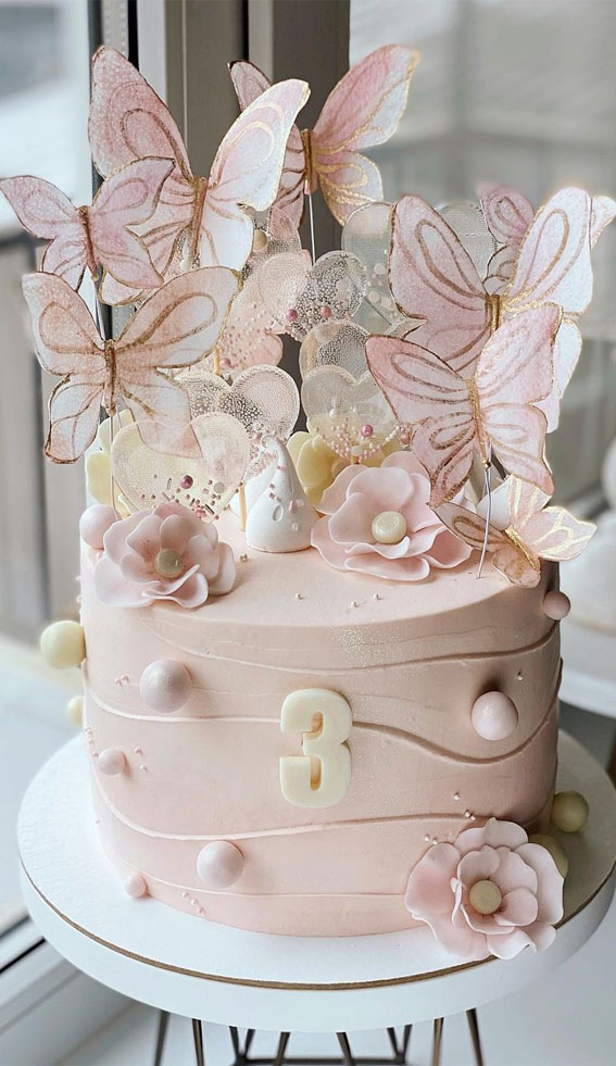 Pretty Cake Ideas For Every Celebration : Waffle paper butterflies