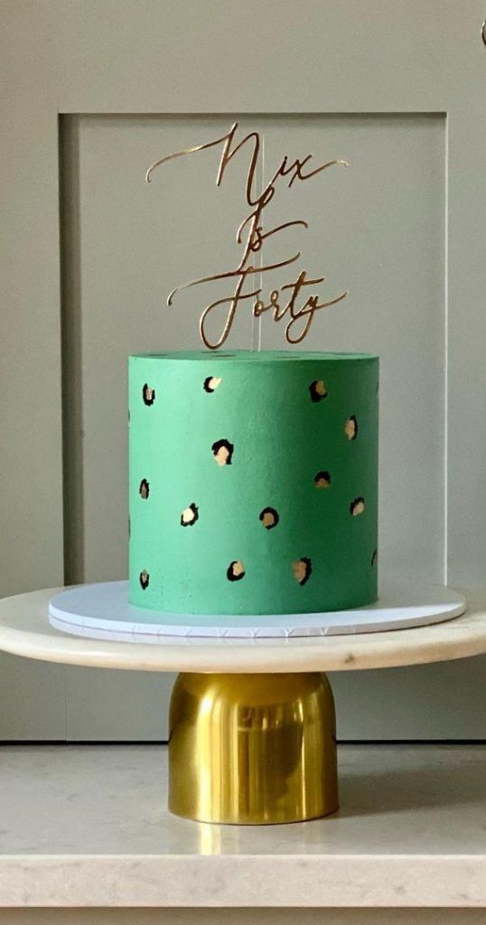 Pretty Cake Ideas For Every Celebration : Green leopard print cake